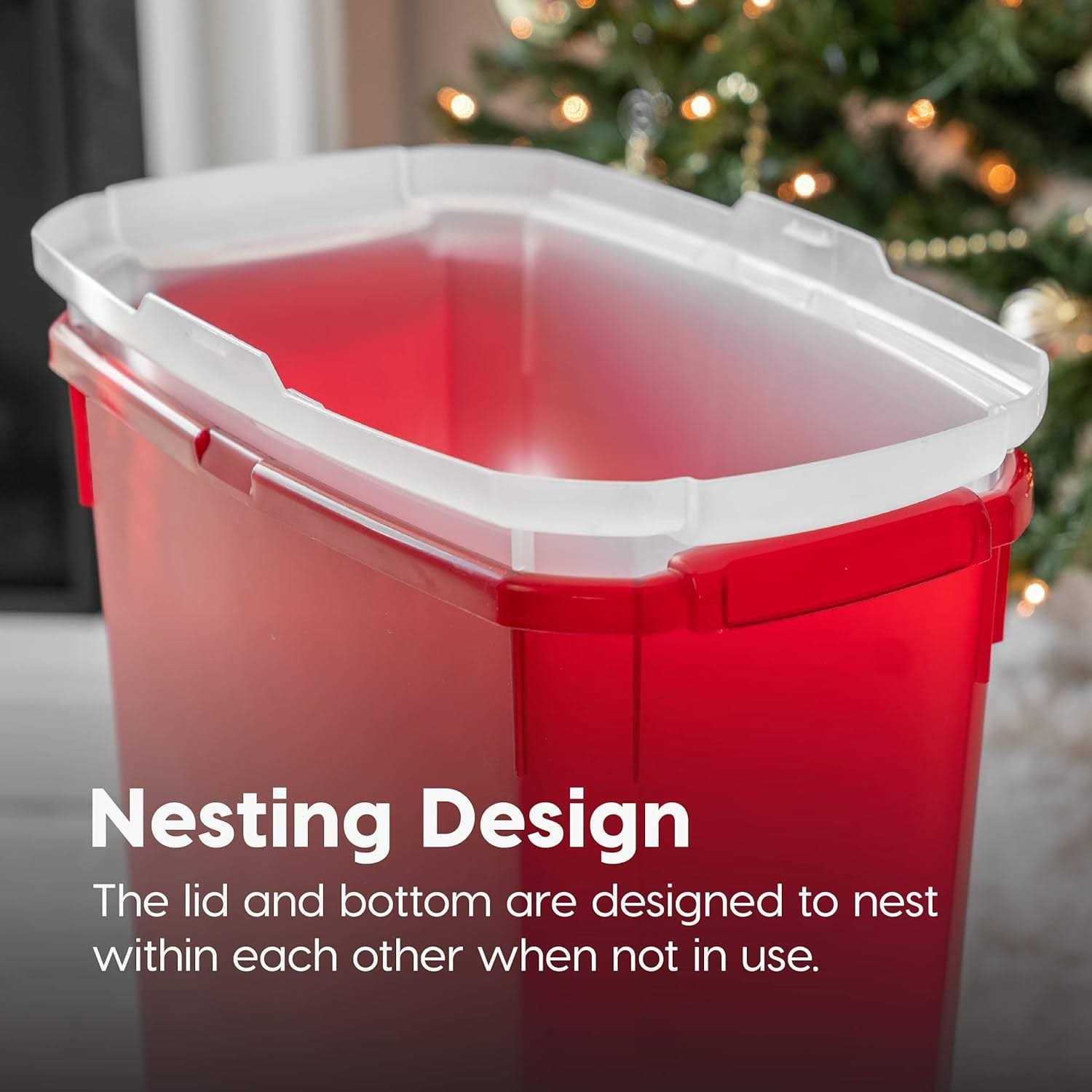 IRIS USA 40 20 Rolls Wrapping Paper Storage Box Container - Image 3