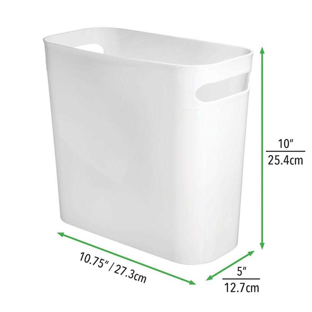 mDesign Plastic Small Trash Can 1.5 Gallon/5.7-Liter Wastebasket - Image 3
