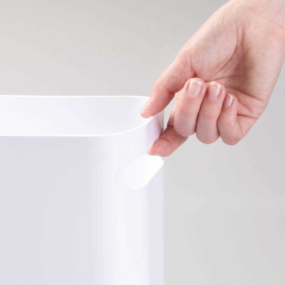 mDesign Plastic Small Trash Can 1.5 Gallon/5.7-Liter Wastebasket - Image 4
