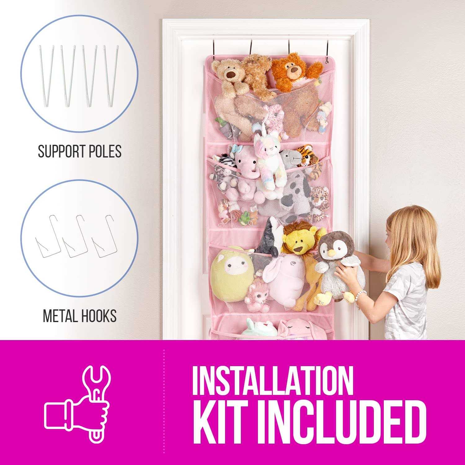 Lilly's Love Over Door Stuffed Animal Toy Storage - Image 5