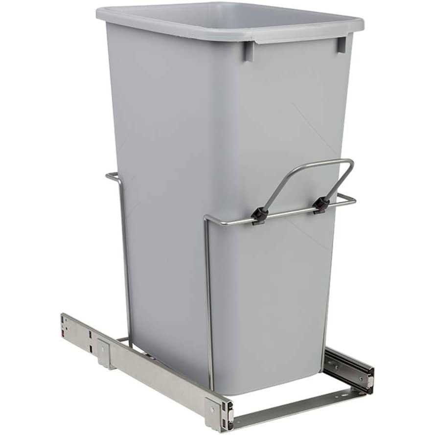 Knape Vogt 8.375 in. x 20.125 in. x 17.313 in. 20 Qt. in-Cabinet Single Soft-Close Bottom-Mount Pull-Out Trash Can - Image 2