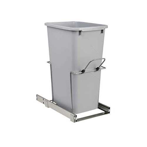 Knape Vogt 8.375 in. x 20.125 in. x 17.313 in. 20 Qt. in-Cabinet Single Soft-Close Bottom-Mount Pull-Out Trash Can - Image 3