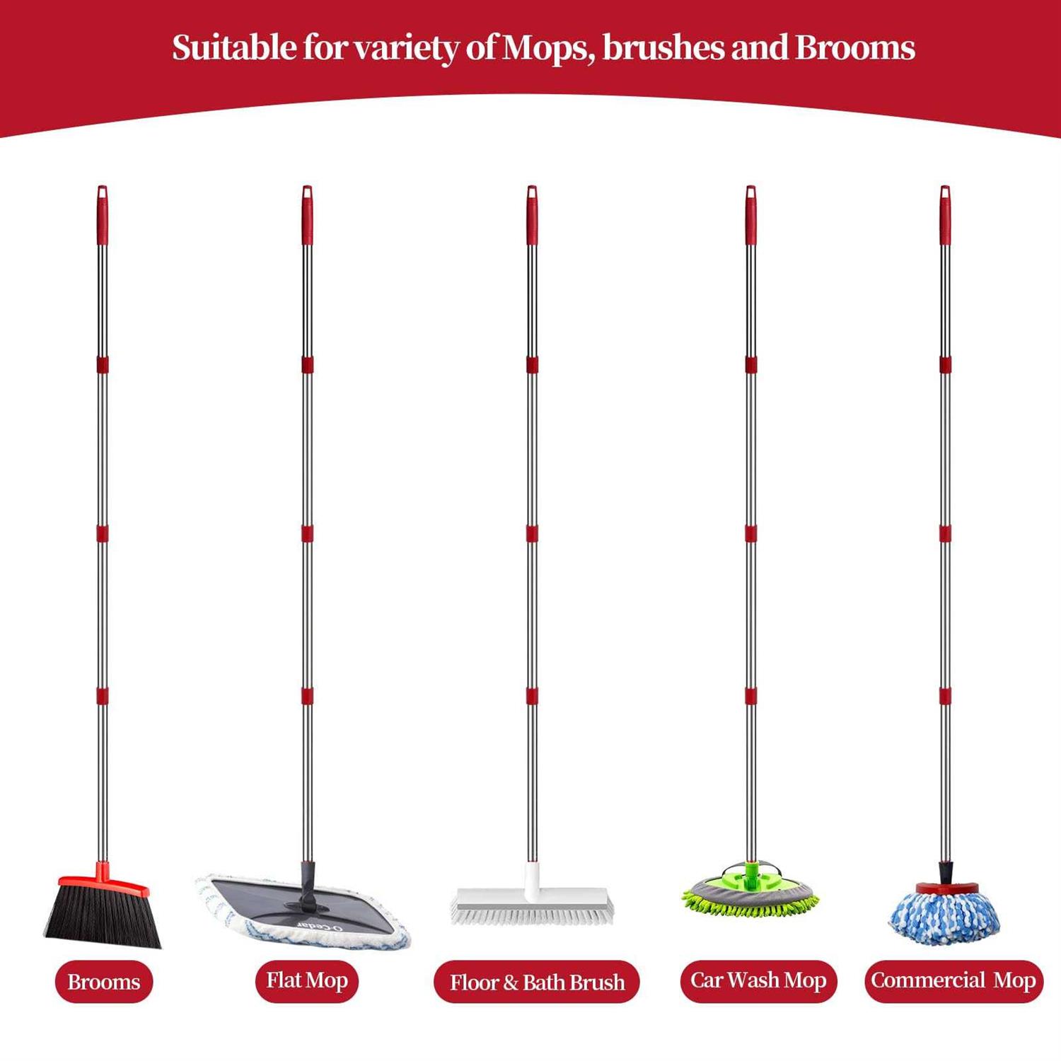 Mop Replacement Handle Stainless Steel Mop/Broom/Brush Replace Handle Compatible with O Cedar Spin Mop Head Refills - Image 4