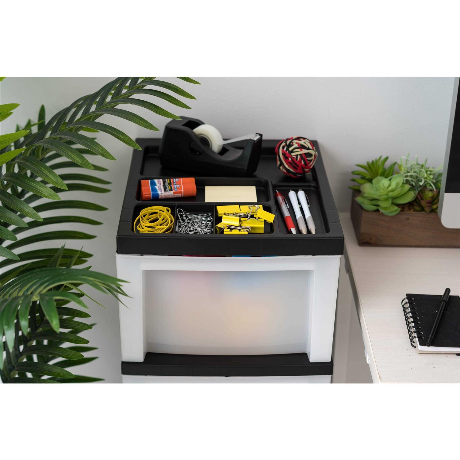 Iris 4 Drawer Storage Cart with Organizer Top - Image 2