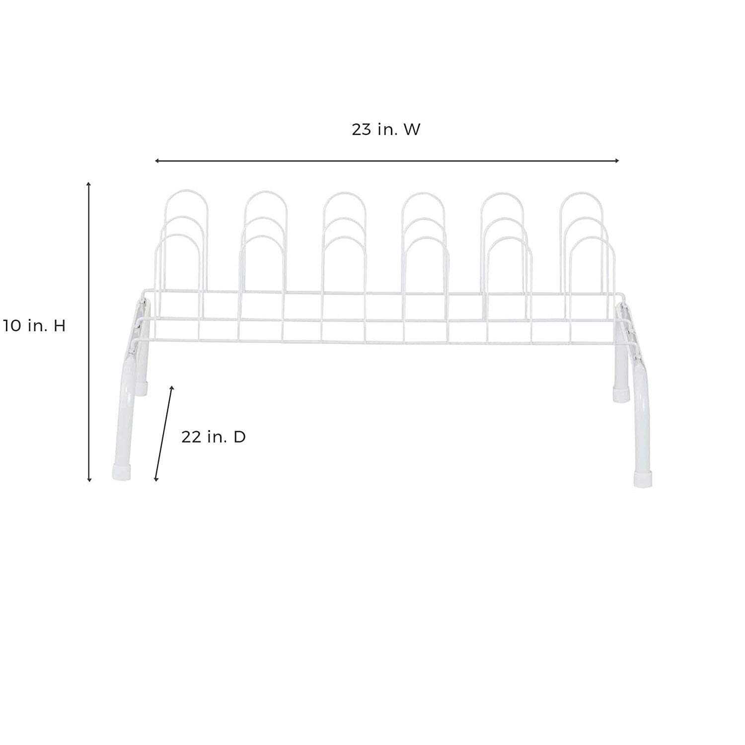 ClosetMaid Lightweight 9 Pair Freestanding Shoe Rack Organizer - Image 3