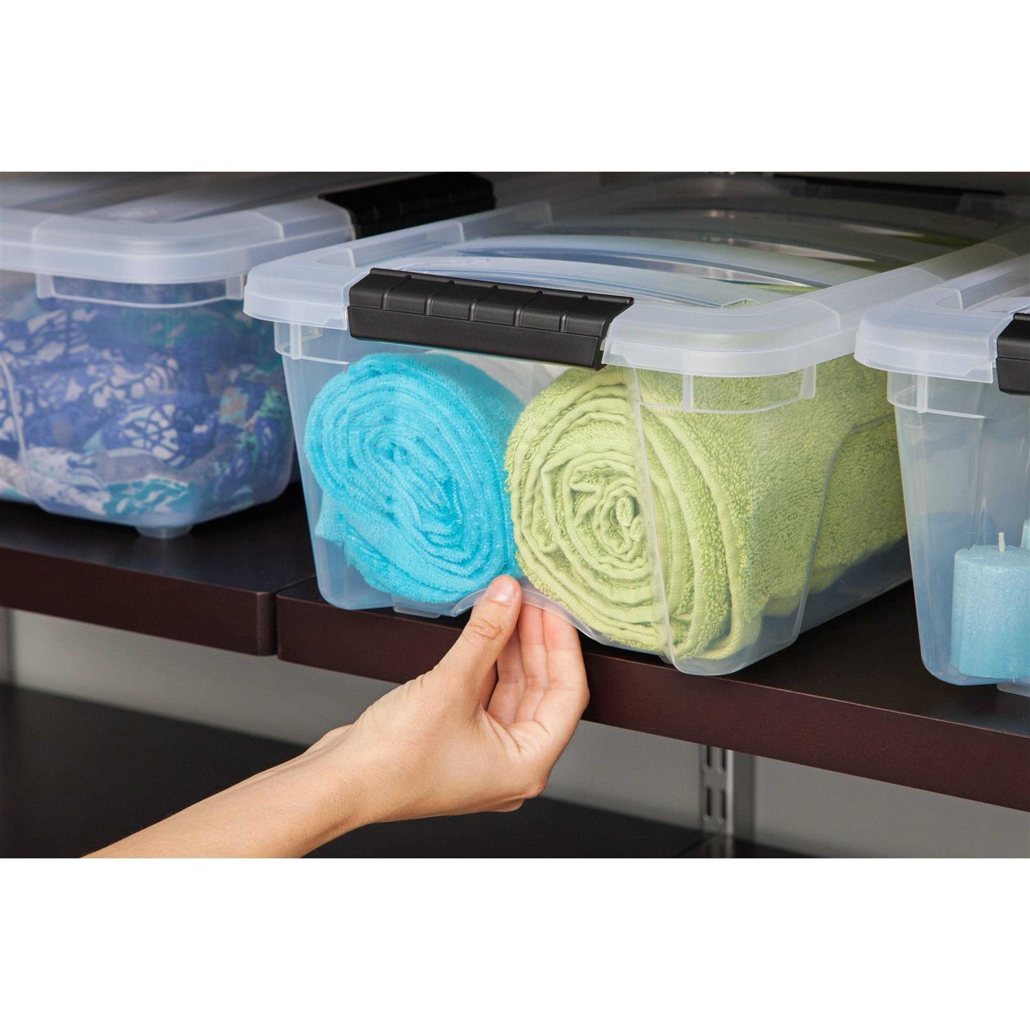 Iris USA 12 Qt Plastic Storage Box with Latches - Image 2