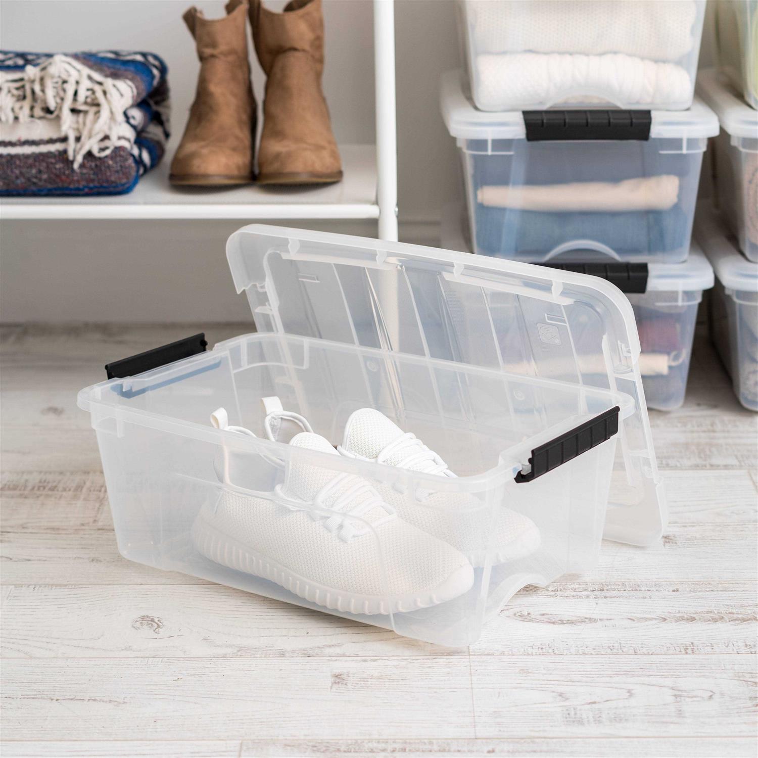 Iris USA 12 Qt Plastic Storage Box with Latches - Image 4