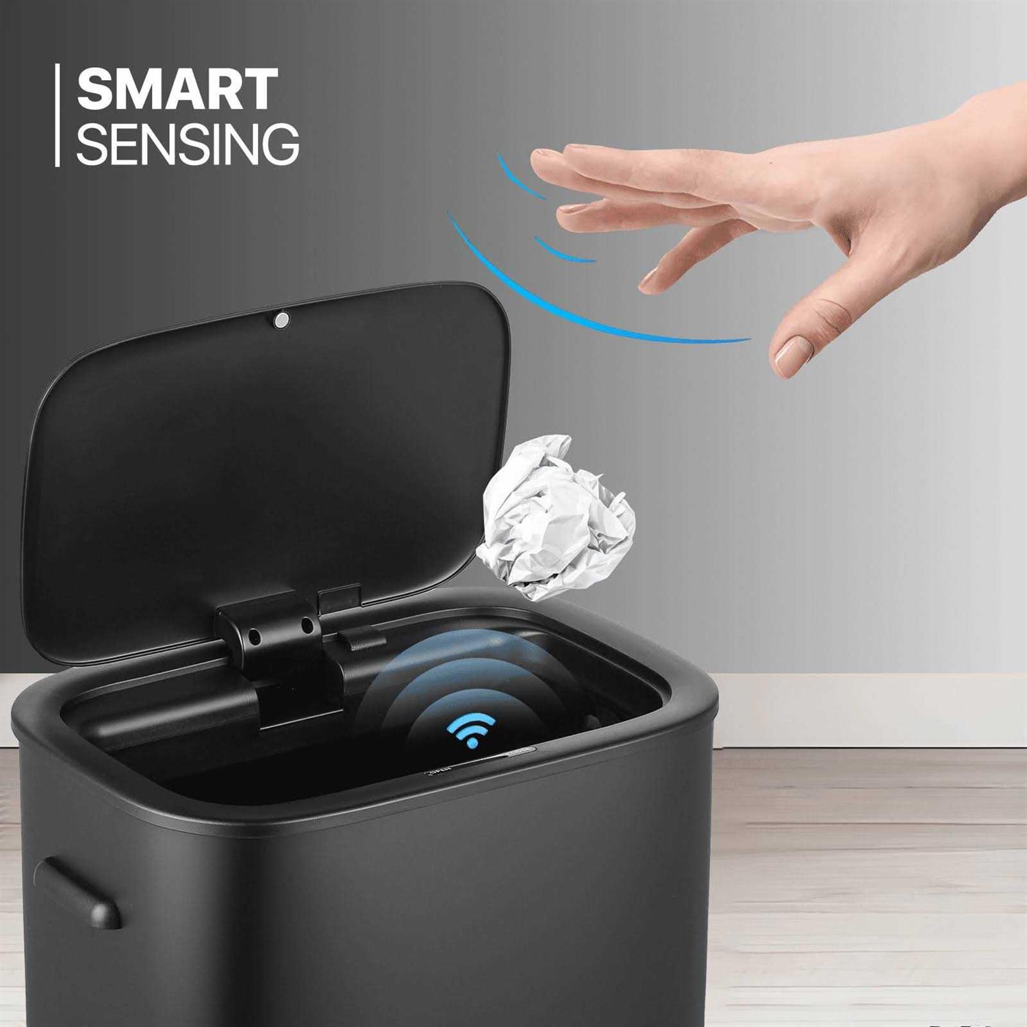 MoNiBloom 14.5 Gallon Kitchen Trash Can Automatic Garbage Can Motion Sensor - Image 2