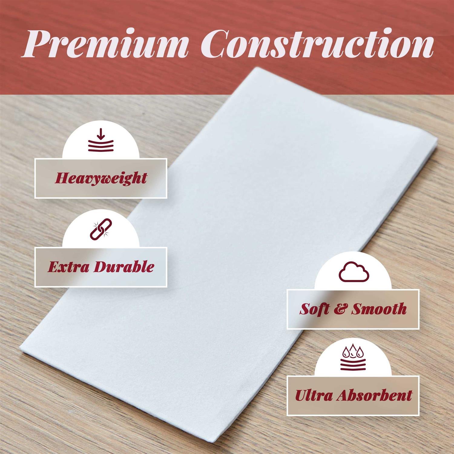 Prestee 50 Linen Feel Disposable Bathroom Napkins - Image 2