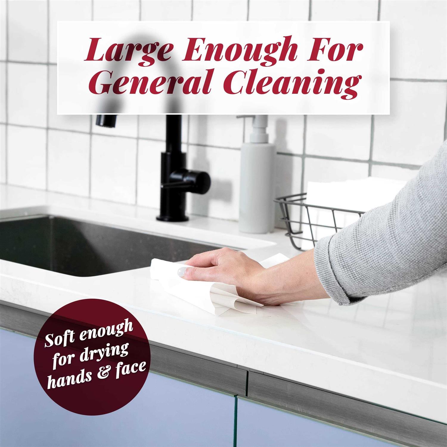 Prestee 50 Linen Feel Disposable Bathroom Napkins - Image 4