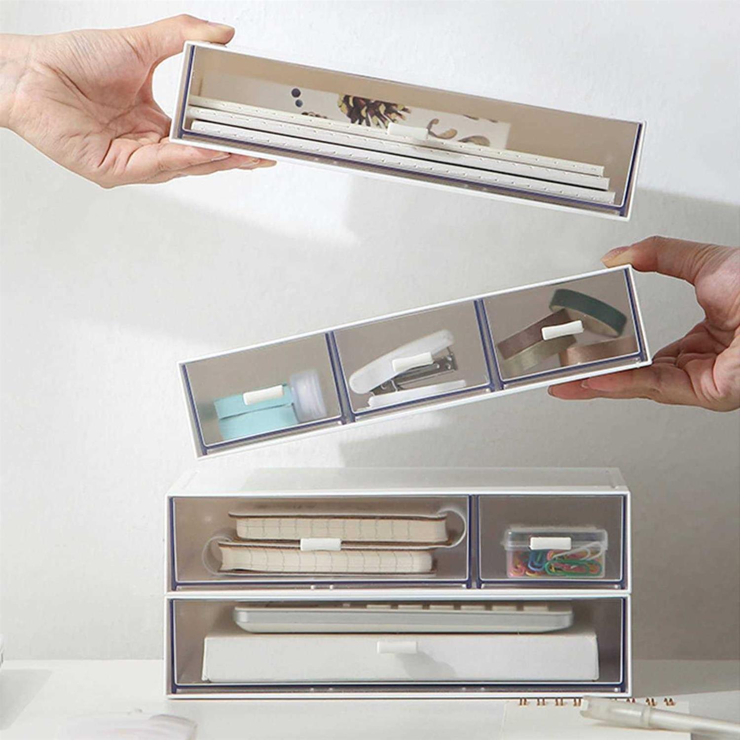 kulusion Desk Organizer with Storage Drawers Stackable - Image 3