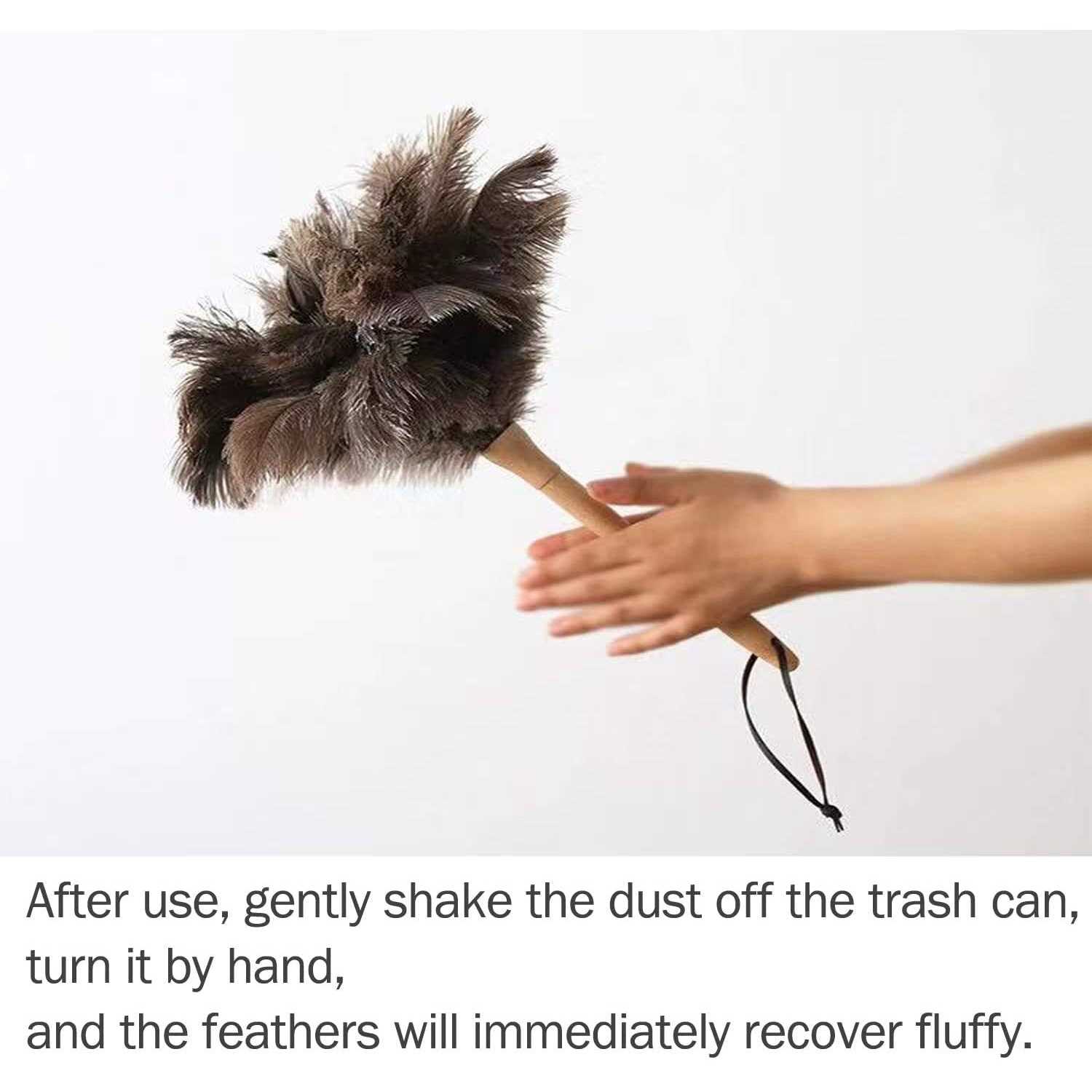 Feather Duster Feather Dusters For Cleaning Ddzmz Fluffy Natural Genuine Ostric - Image 5