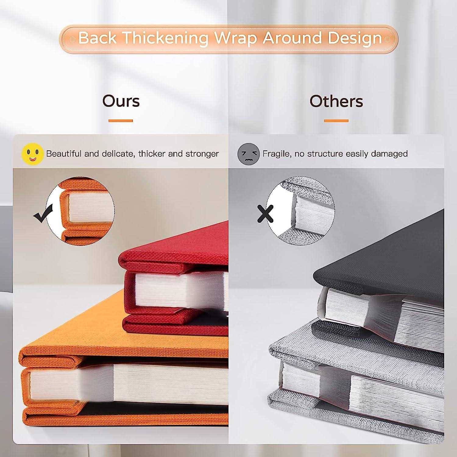 Popotop Large Photo Album Self Adhesive 4x6 5x7 8x10 Scrapbook Album Diy Pages Picture Book,Gifts for Mom,Family Baby and Wedding,with Metal Pen - Image 3