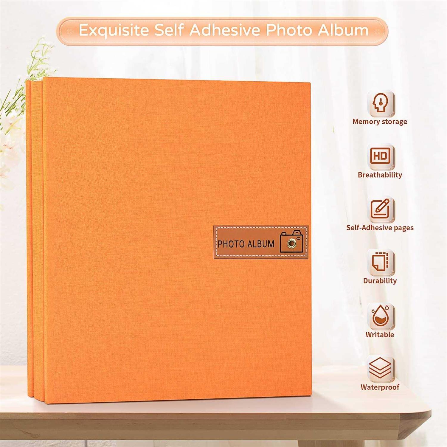 Popotop Large Photo Album Self Adhesive 4x6 5x7 8x10 Scrapbook Album Diy Pages Picture Book,Gifts for Mom,Family Baby and Wedding,with Metal Pen - Image 4