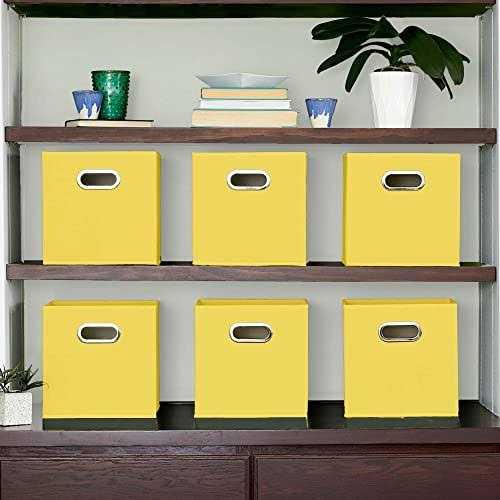 Household Essentials 6 ct Open Fabric Cube Storage Bins - Image 4