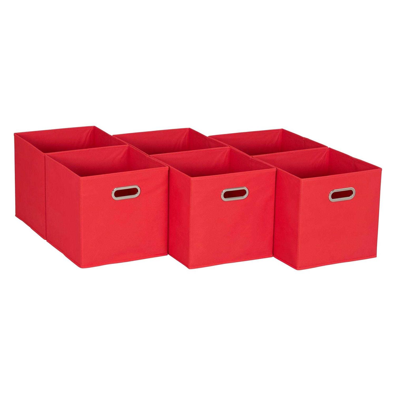 Household Essentials 6 ct Open Fabric Cube Storage Bins
