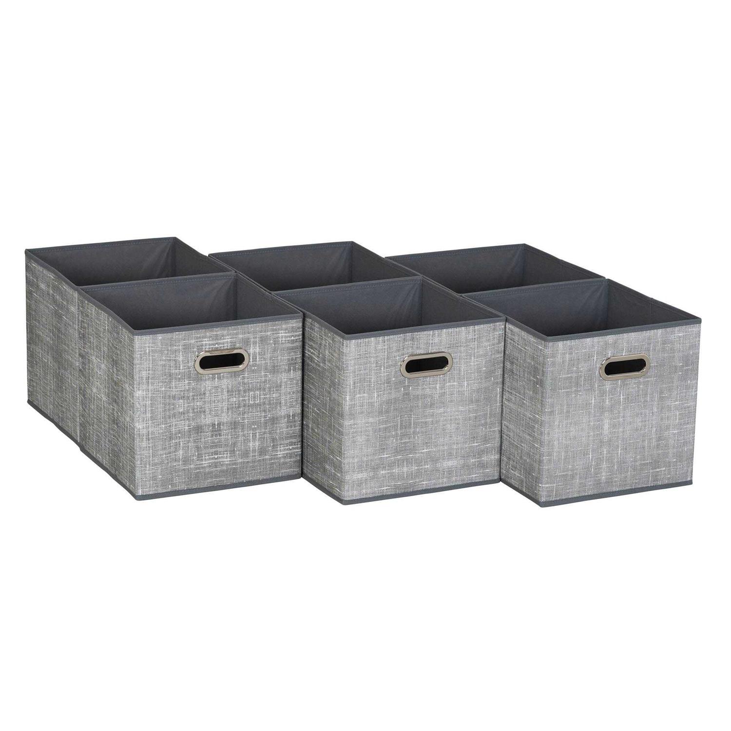Household Essentials 6 ct Open Fabric Cube Storage Bins - Image 2