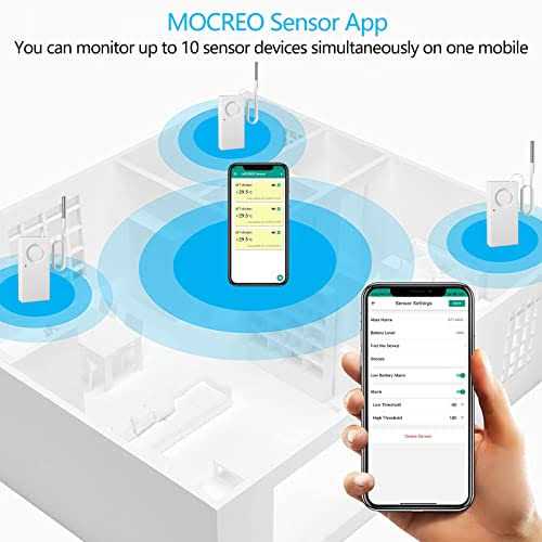 MOCREO Local Audible Freezer Alarm Bluetooth Refrigerator Thermometer Temperature Sensor with Max/Min Temperature Monitoring for Fridge - Image 2