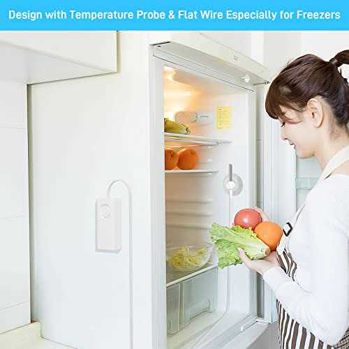 MOCREO Local Audible Freezer Alarm Bluetooth Refrigerator Thermometer Temperature Sensor with Max/Min Temperature Monitoring for Fridge - Image 4