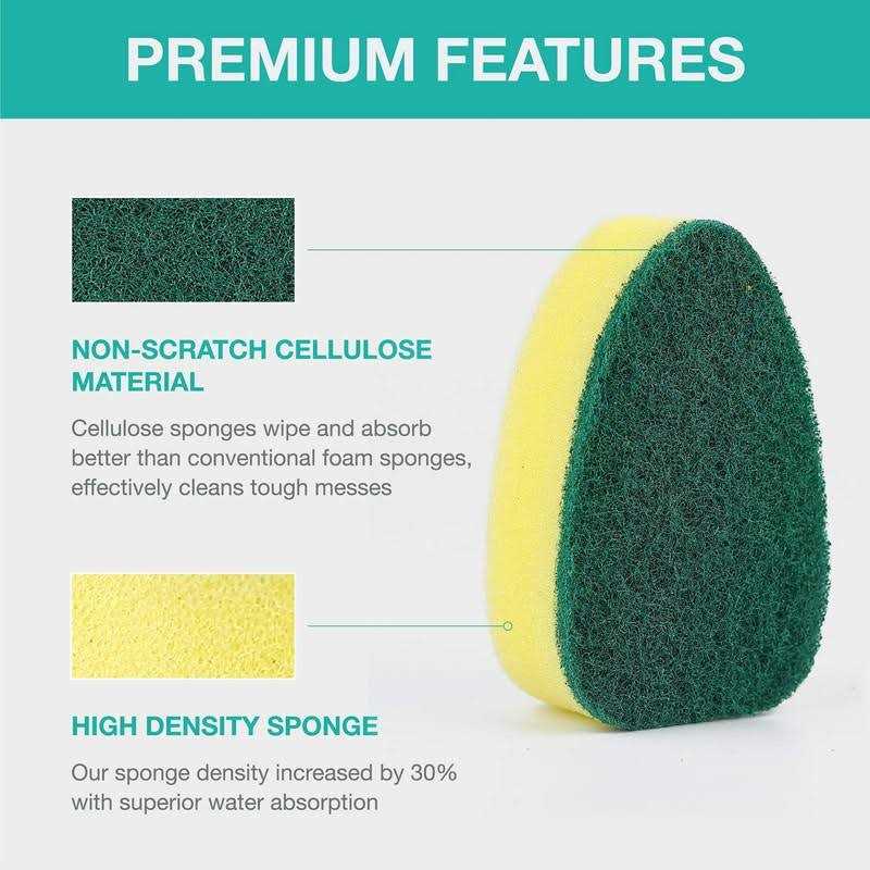 HELIME Non Scratch Dishwand Refills Handle Dish Wand Refill Pack - Image 2