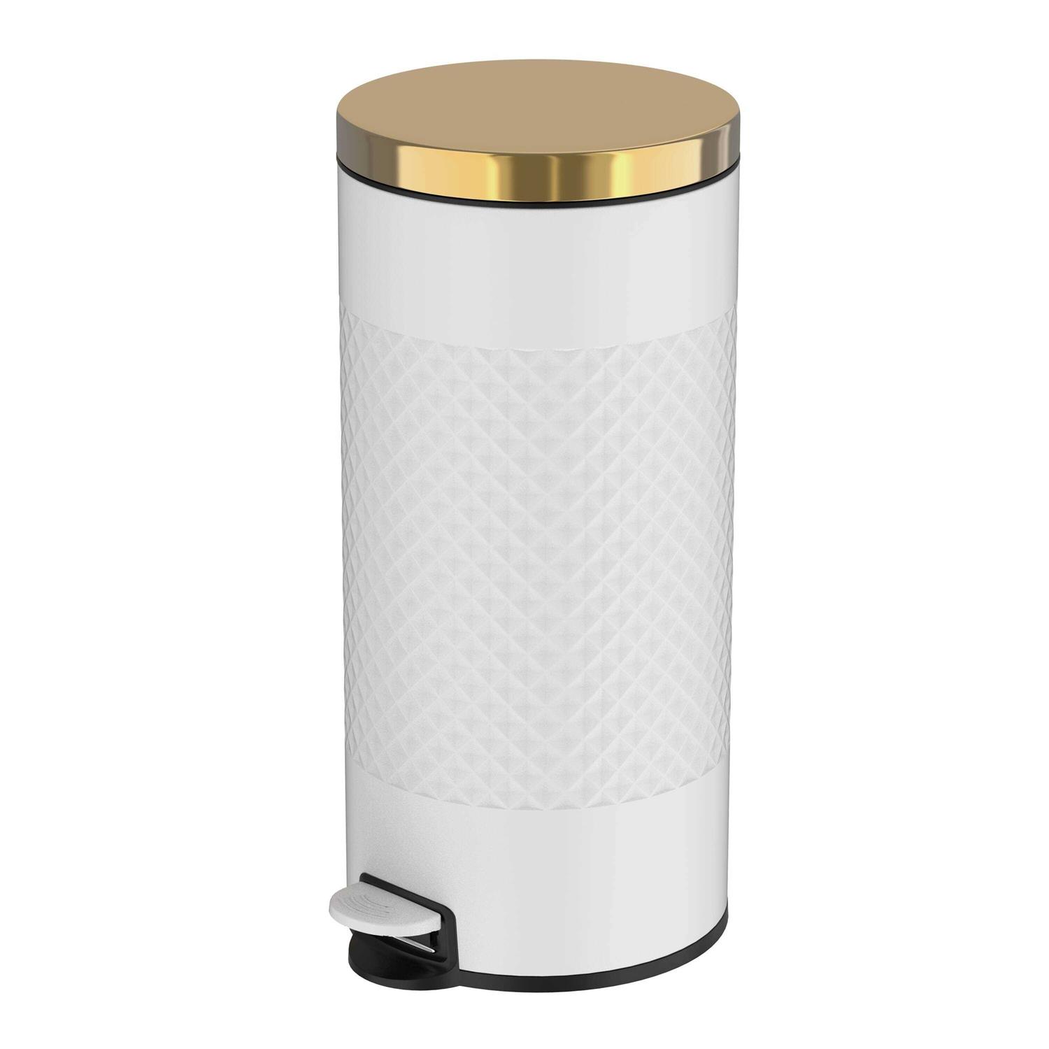 Innovaze 8 Gal./30 Liter Round Shape Step-on Trash Can with Diamond body design for Kitchen - Image 2