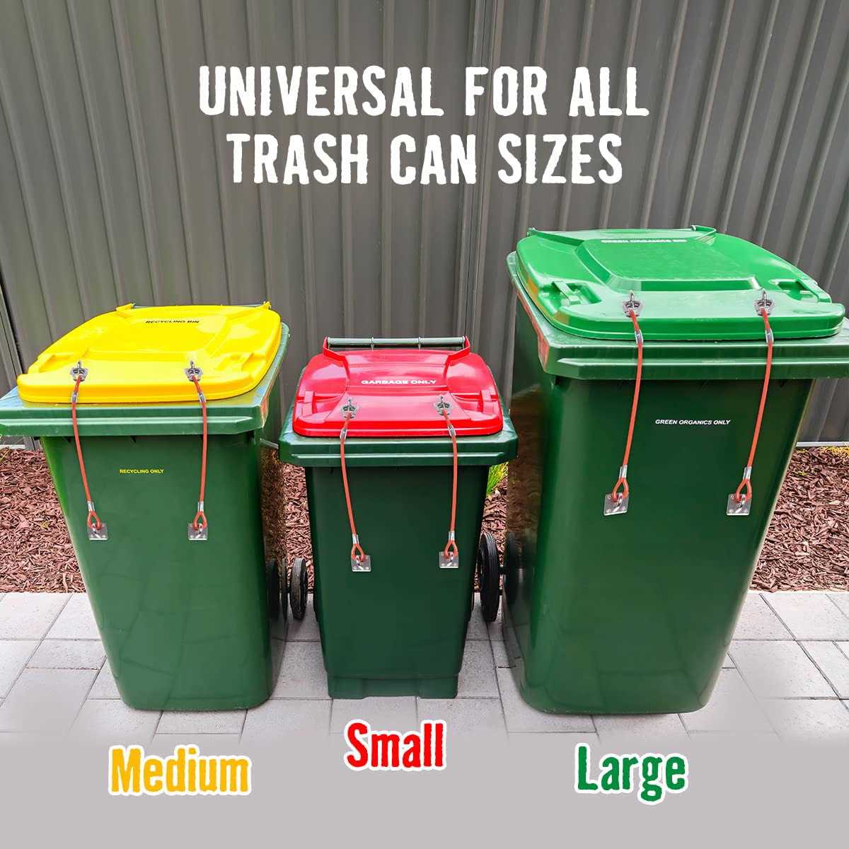 Jayour 2 Piece Trash Can Lid Locks Keep Garbage Can Secure & Animal Proof - Image 3