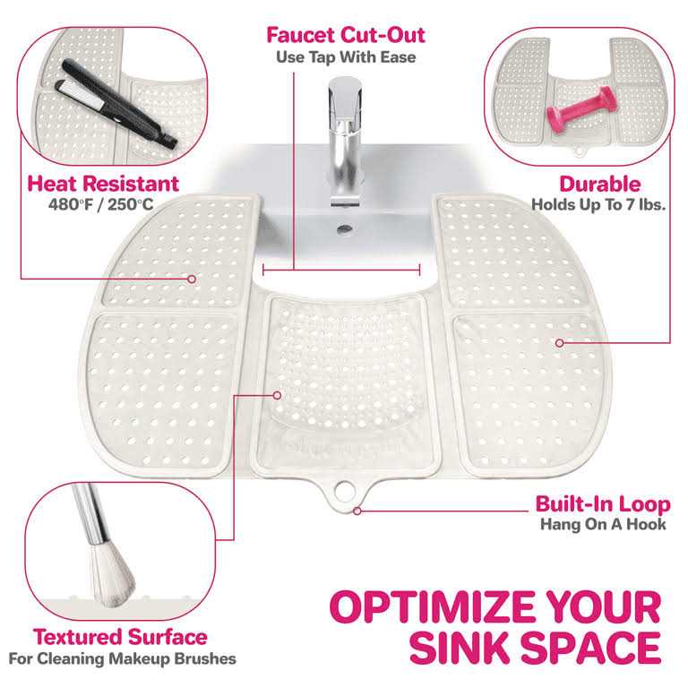 Sink Topper Cover for Bathroom Counter Spaces Organizer Makeup Mat - Image 4