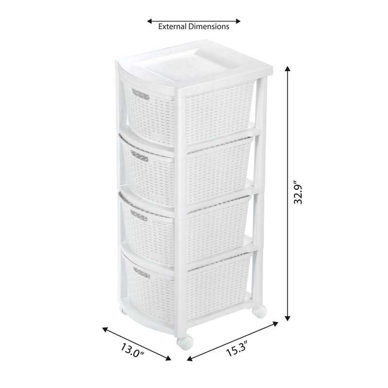 Rimax Four Drawer Rolling Cart - Image 5