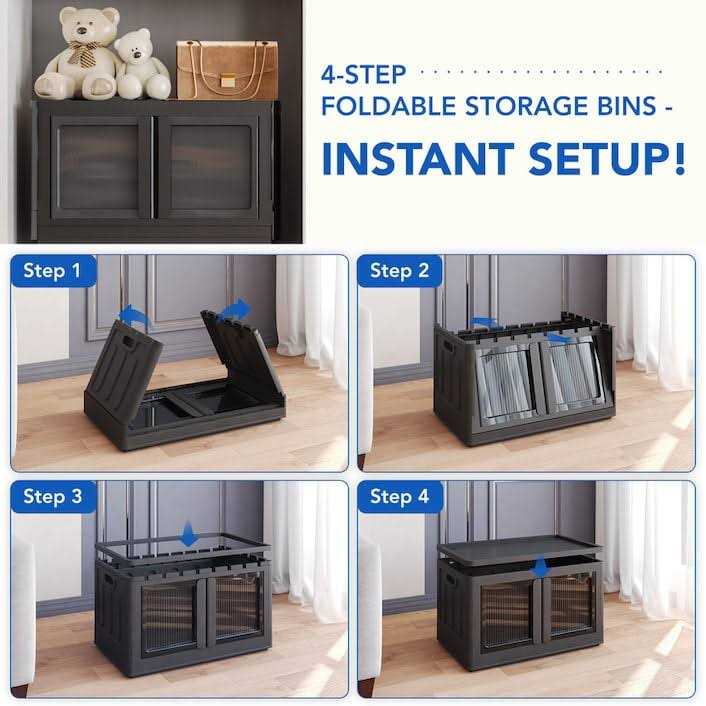 FLEXIMOUNTS Collapsible Plastic Storage Bins Stackable Storage Bins - Image 3