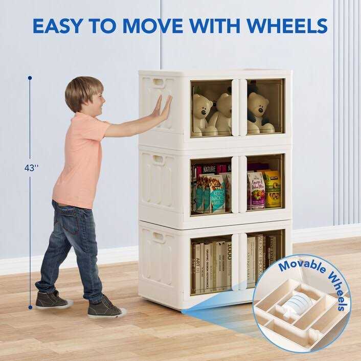 FLEXIMOUNTS Collapsible Plastic Storage Bins Stackable Storage Bins - Image 5