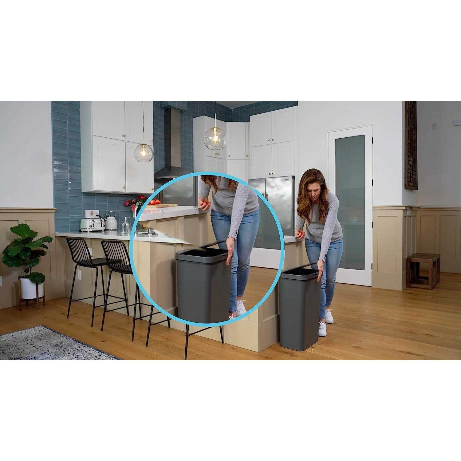 Alternative view of Simpli-magic 79503 13 Gallon Touchless Sensor Trash Can