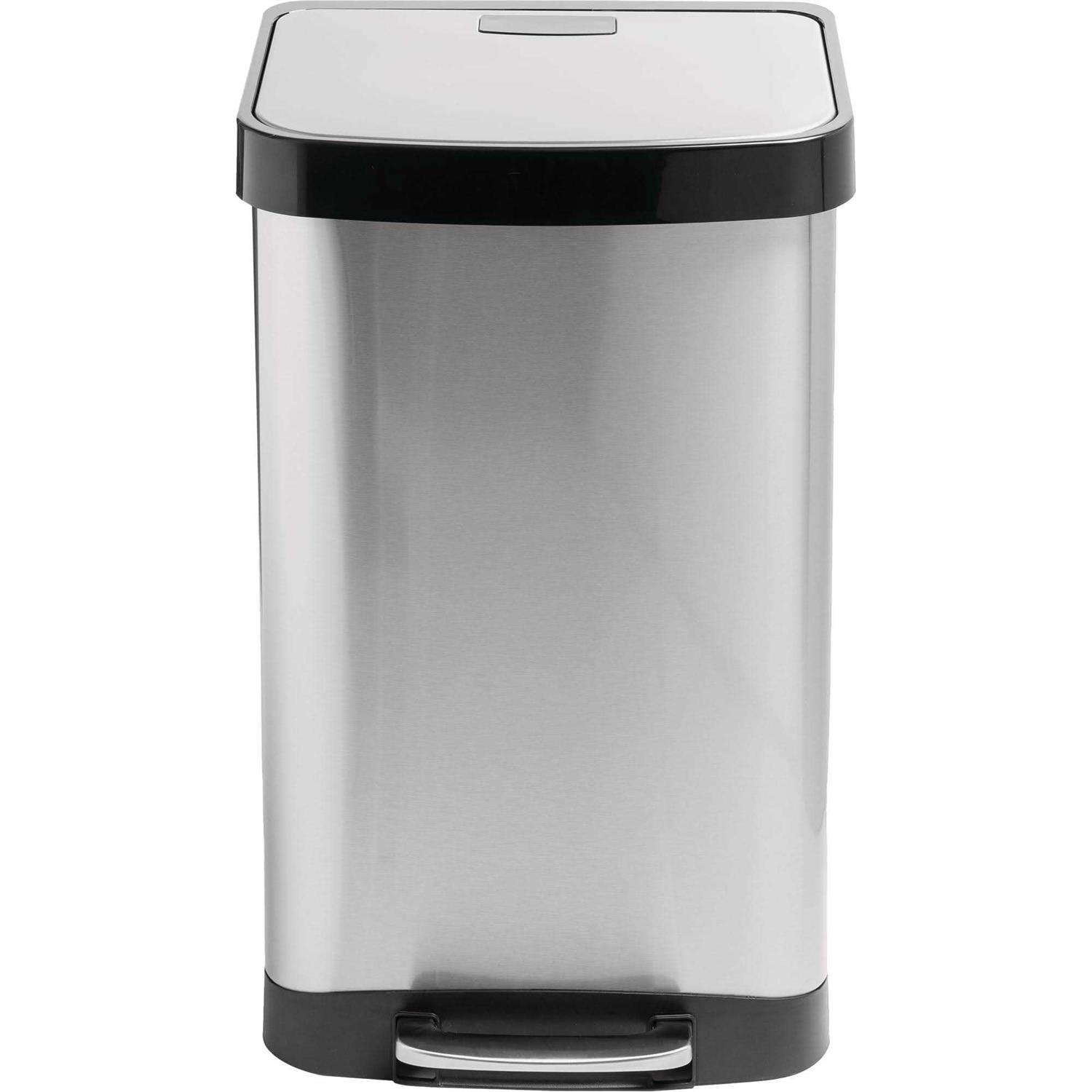 Honey-Can-Do Large Stainless Steel Step Trash Can