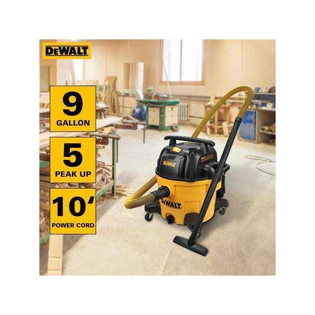DeWalt 9 Gallon Wet/Dry VAC Heavy-Duty Shop Vacuum with Attachments - Image 4
