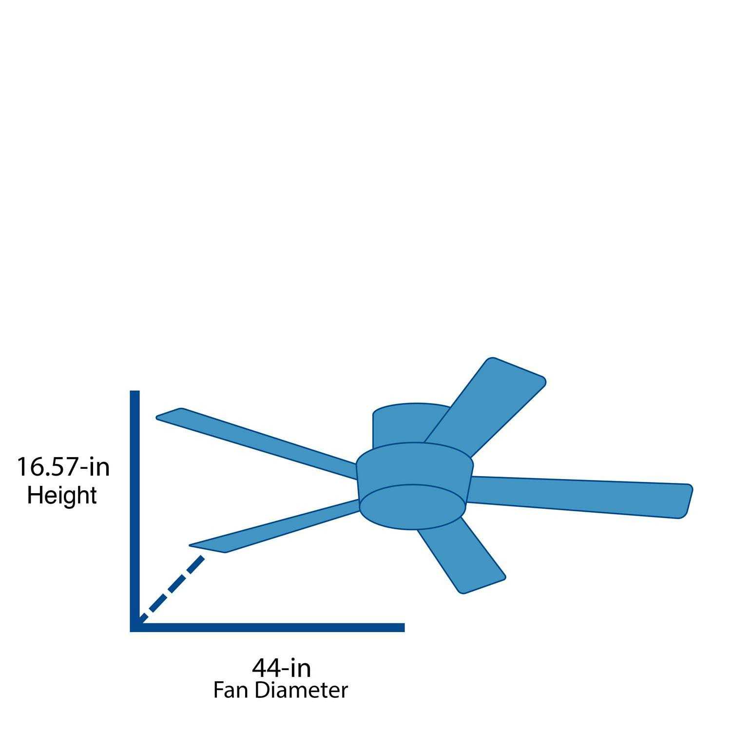 Harbor Breeze Beach Creek 44-in Brushed Nickel LED Indoor Downrod or Flush Mount Ceiling Fan with Light Remote - Image 2