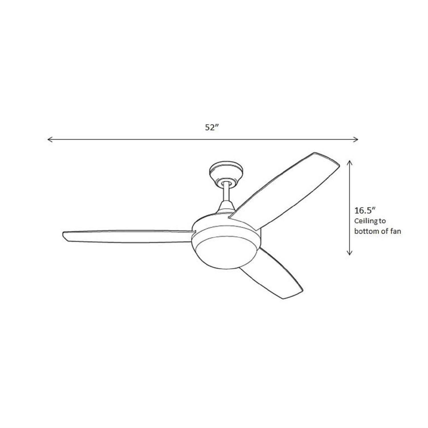 Harbor Breeze Beach Creek 44-in Brushed Nickel LED Indoor Downrod or Flush Mount Ceiling Fan with Light Remote - Image 5