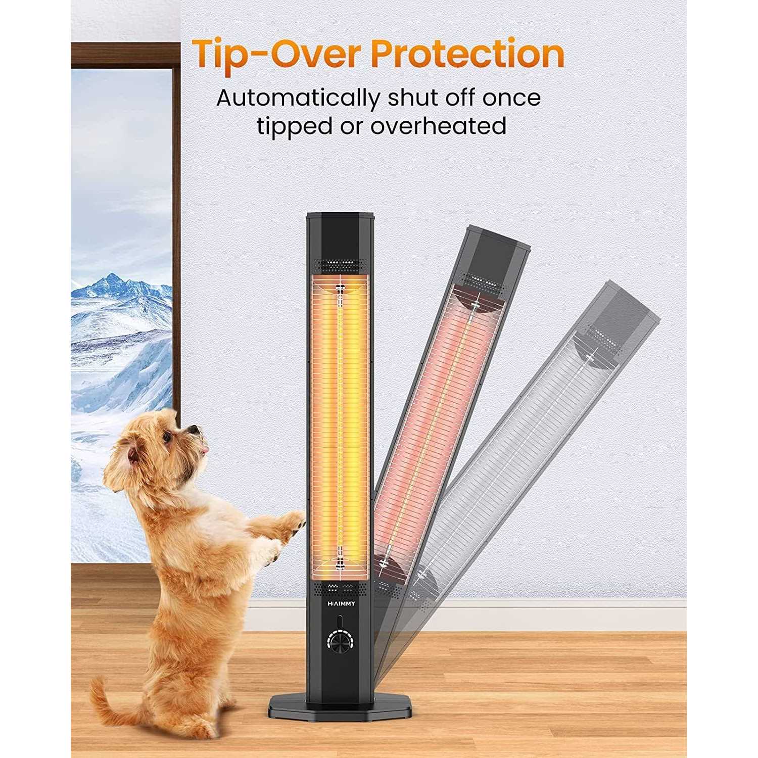 Outdoor Electric Patio Heater Haimmy 42in Infrared Heater with Remote - Image 4