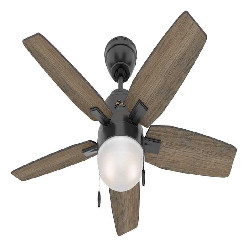 Hunter Antero LED Indoor Matte Black Ceiling Fan with Light