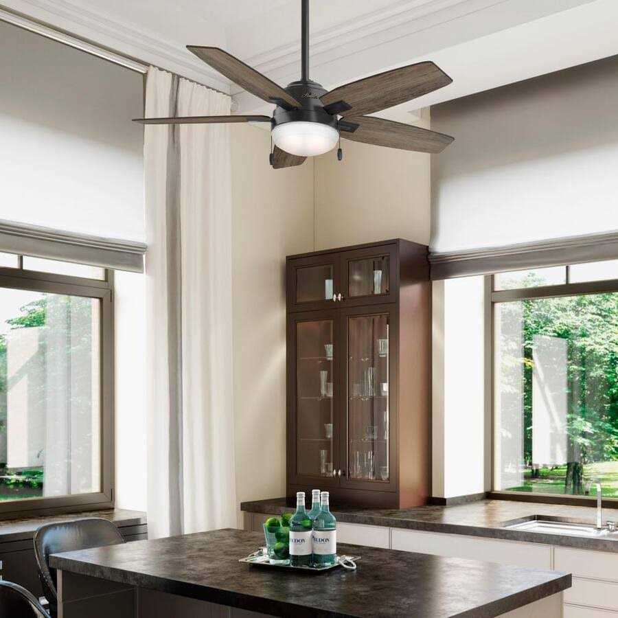 Hunter Antero LED Indoor Matte Black Ceiling Fan with Light - Image 3