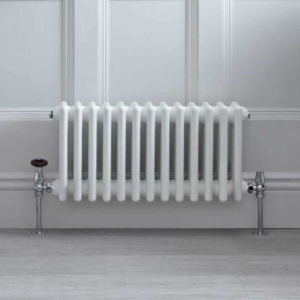 Regent White Horizontal Traditional Cast-Iron Style Radiator - Image 5