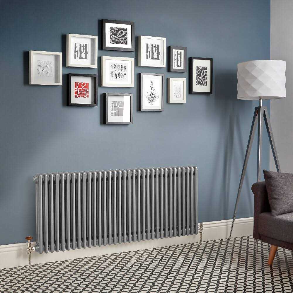 Regent White Horizontal Traditional Cast-Iron Style Radiator - Image 3