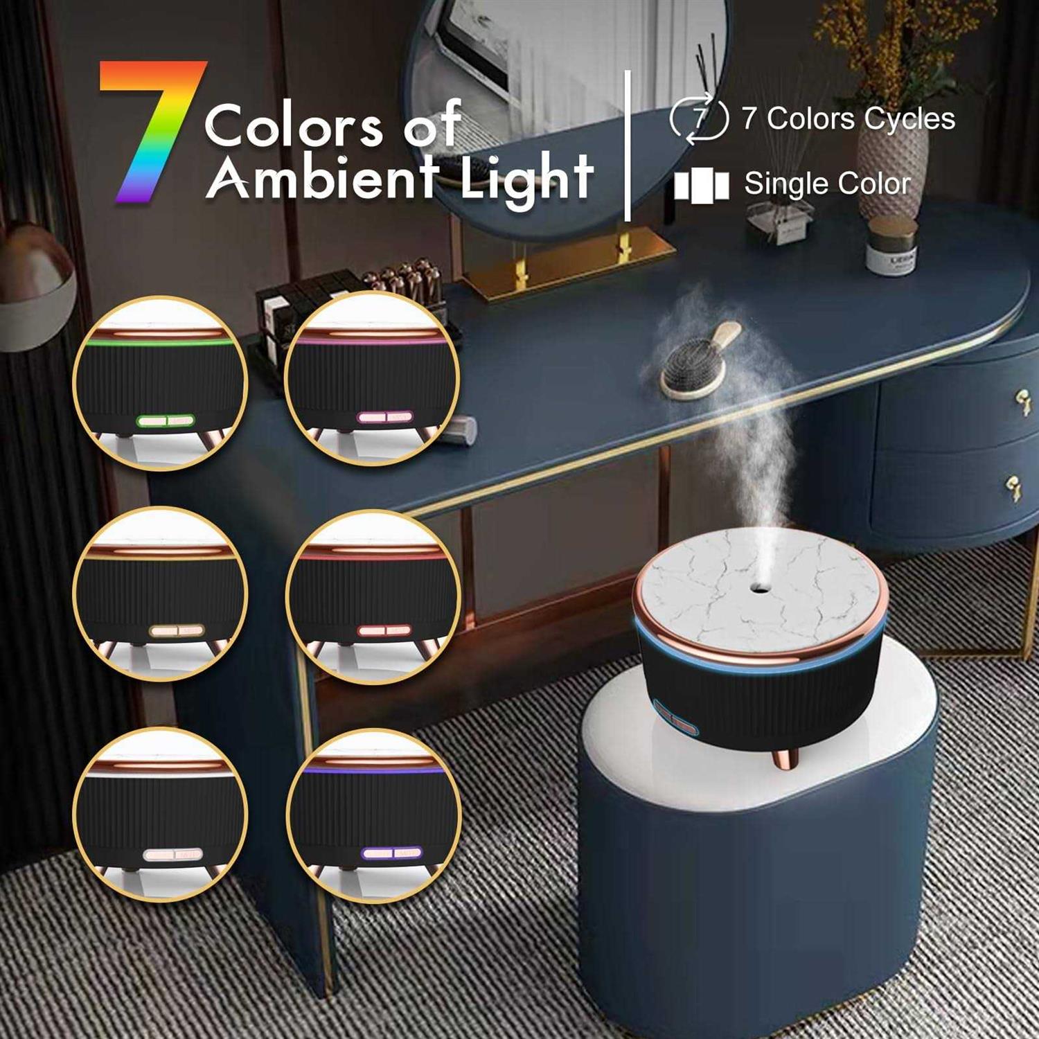 Diffusers for Essential Oils Large Room Humidifier 500ml Aromatherapy Diffuser Cool Mist Humidifier with Remote Control,7 Colors Lights & 3 Mist Mode - Image 2