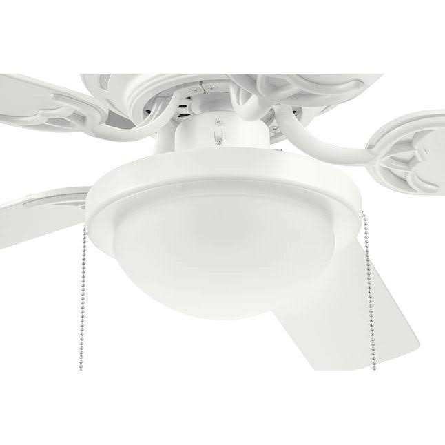 Harbor Breeze Armitage 52-in White LED Indoor Flush Mount Ceiling Fan with Light - Image 3
