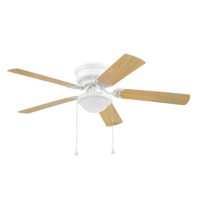Harbor Breeze Armitage 52-in White LED Indoor Flush Mount Ceiling Fan with Light - Image 4
