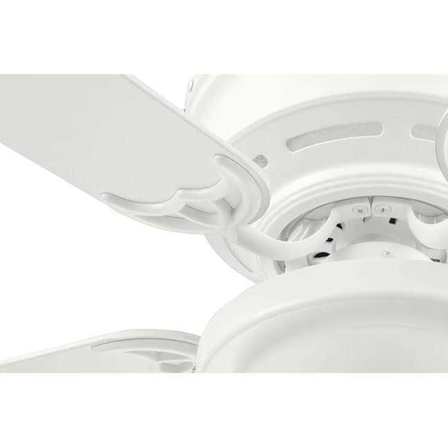 Harbor Breeze Armitage 52-in White LED Indoor Flush Mount Ceiling Fan with Light - Image 5