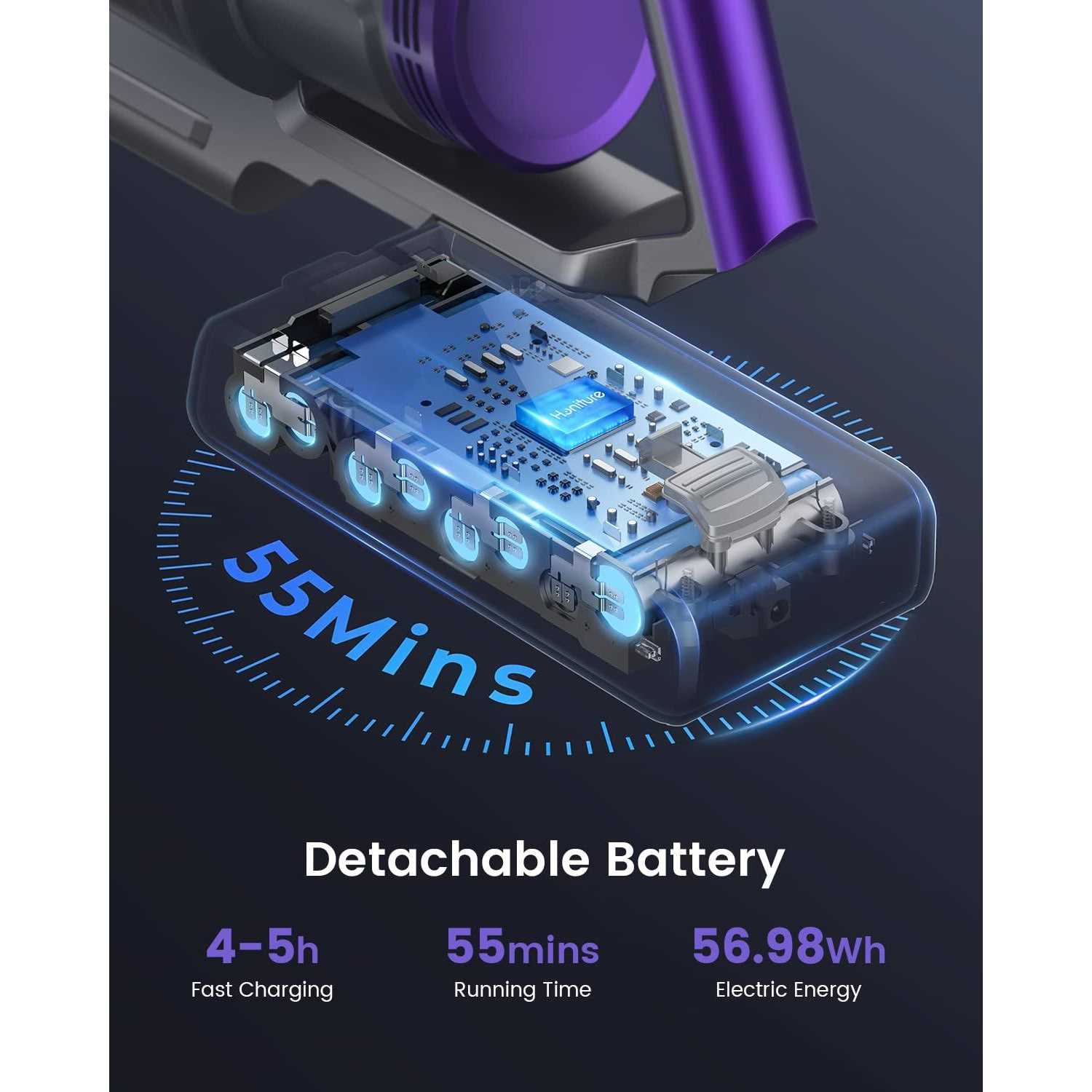 Cordless Vacuum Cleaner 500W Stick Vacuum Cleaner OLCD Color Screen Display - Image 5