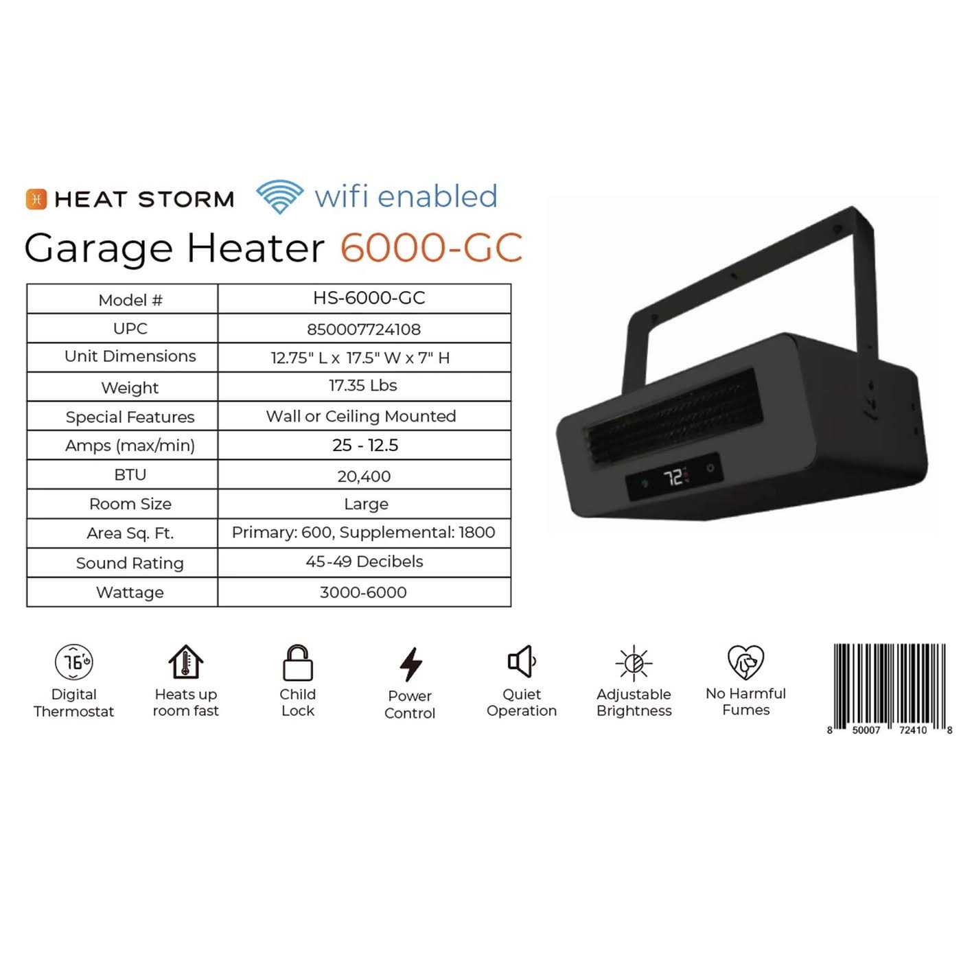 Heat Storm HS-6000-GC Heater - Image 2