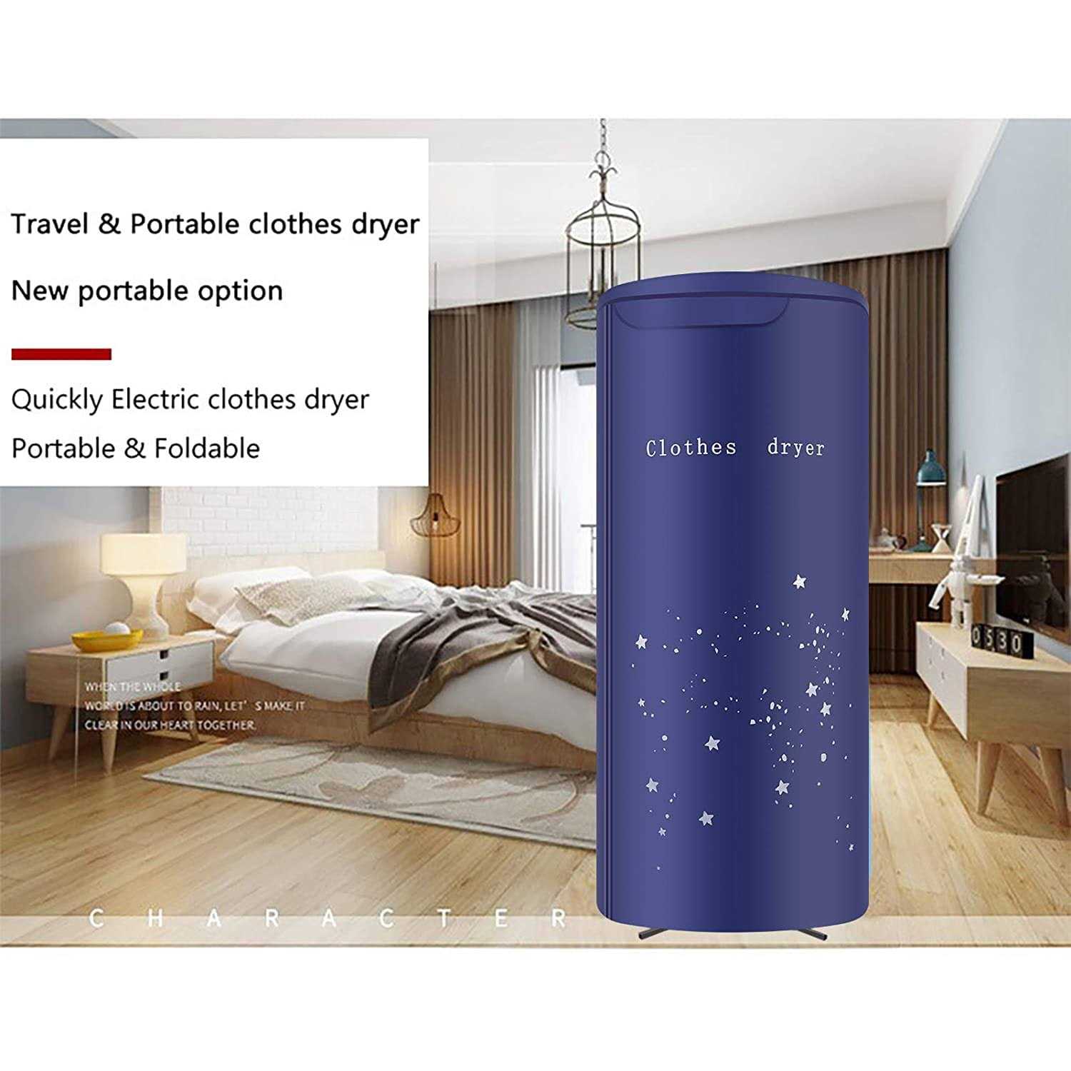 Clothes dryer Portable Travel Mini 900w dryer machine,Portable dryer for apartments,Nekithia New Generation Electric Clothes Drying - Image 4