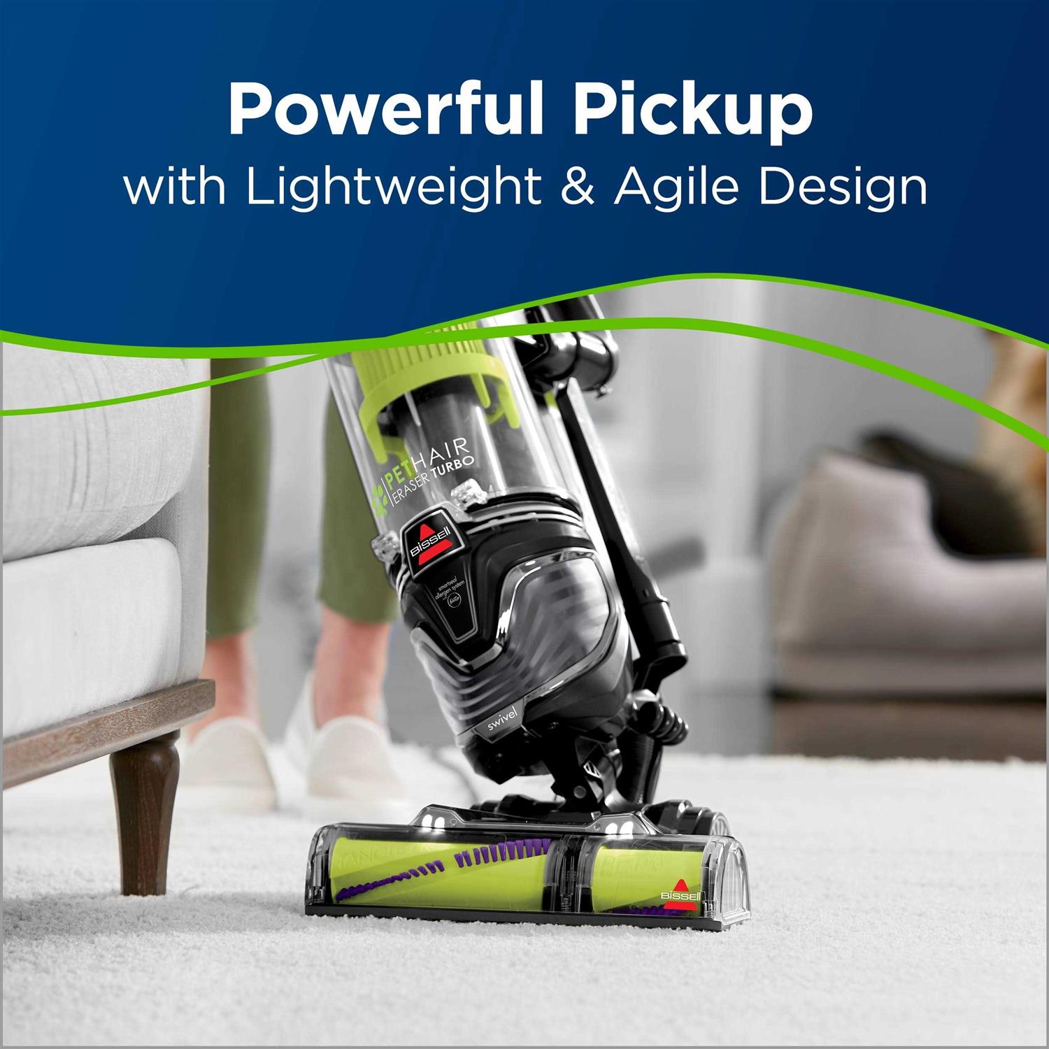 Bissell Pet Hair Eraser Turbo Bagless Upright Vacuum 2475 - Image 4