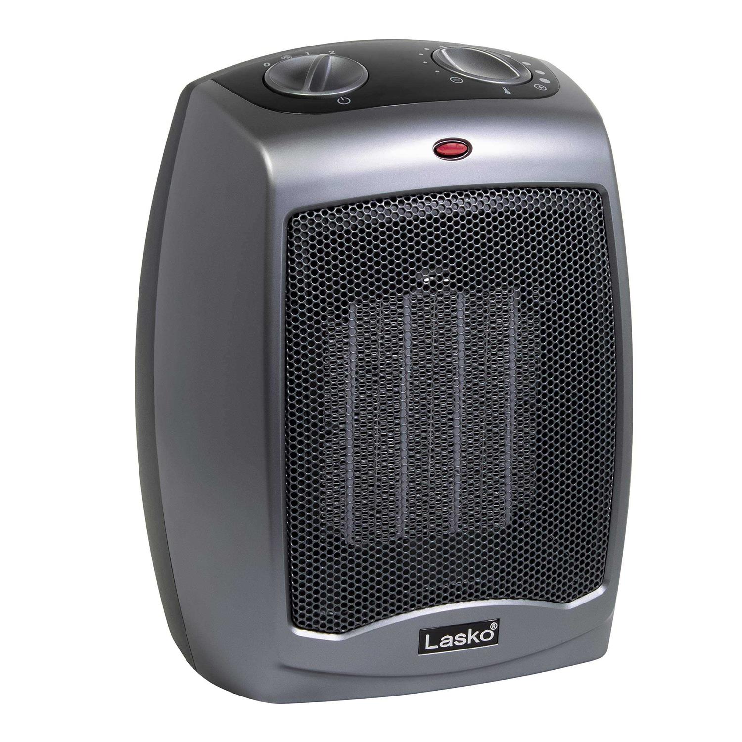 Lasko Electric Ceramic Space Heater with Tip-Over Safety Switch for Home