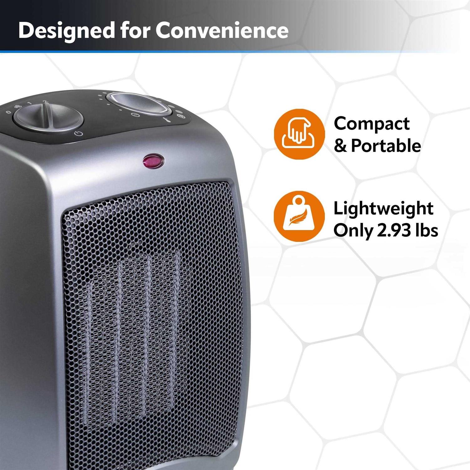 Lasko Electric Ceramic Space Heater with Tip-Over Safety Switch for Home - Image 3